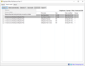 Duplicate Office File Remover Free screenshot 3
