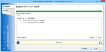 Duplicate Outlook Items Report screenshot 3