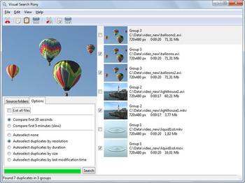Duplicate Video Search screenshot