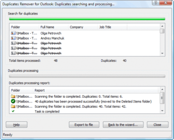 Duplicates Remover for Outlook screenshot