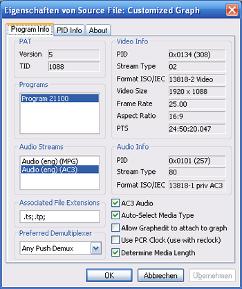 DVBPortal HDTV Pump Filter screenshot 3