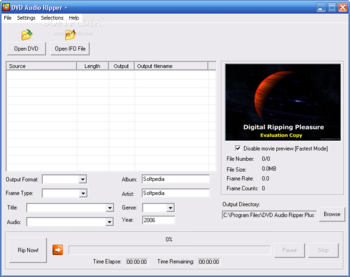 DVD Audio Ripper Plus screenshot