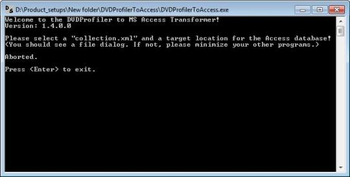 DVD Profiler to Access screenshot