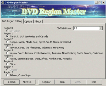 DVD Region Master screenshot
