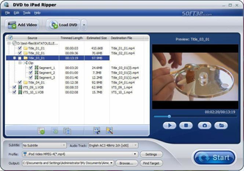 DVD to iPad Ripper screenshot 2