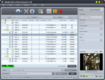 DVD to iPod Converter SE screenshot