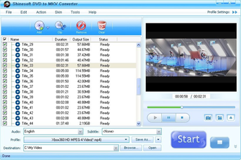 DVD To MKV Converter screenshot