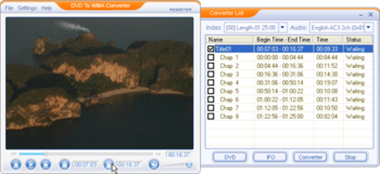 DVD To WMA Converter screenshot