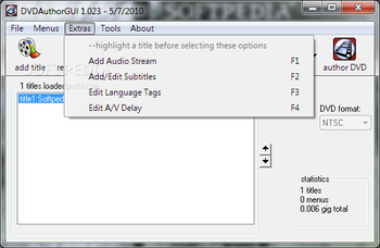 DVDAuthorGUI screenshot 2