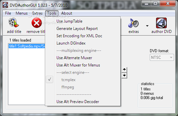 DVDAuthorGUI screenshot 3