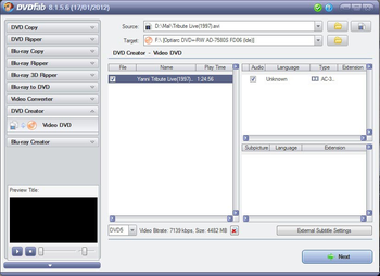 DVDFab DVD Creator screenshot