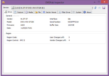 DVDFab Inspector screenshot