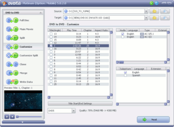 DVDFab Platinum screenshot