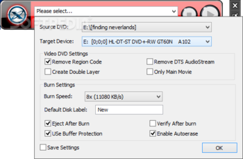 DVDneXtCOPY SimpleX screenshot