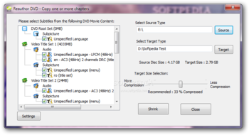 DVDShrink screenshot 3