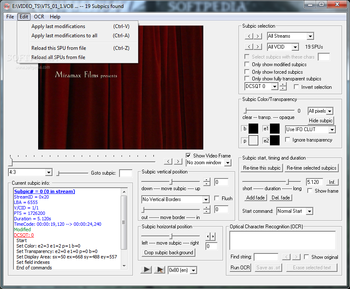 DVDSubEdit screenshot 3