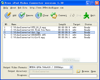 DVDvideoRipper Free iPod Video Converter screenshot 2