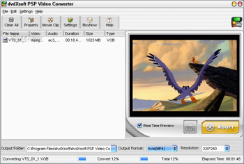 dvdXsoft PSP Video Converter screenshot 3