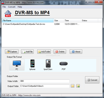 DVR-MS to MP4 screenshot