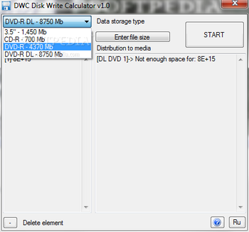 DWC Disk Write Calculator screenshot 2