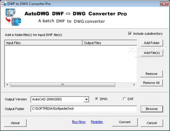 DWF to DWG Converter Pro screenshot