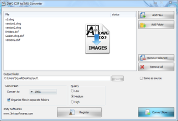 DWG DXF to Images Converter screenshot