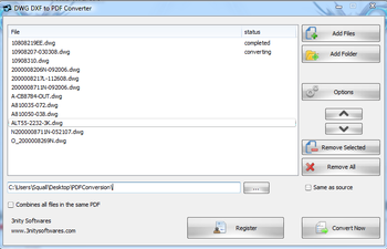 DWG DXF to PDF Converter screenshot