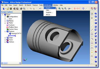 DWG Export for Alibre Design screenshot