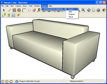 DWG Export for SketchUp screenshot