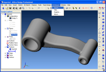 DWG Import for Pro/ENGINEER screenshot