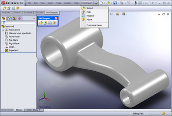 DWG Import for SolidWorks screenshot