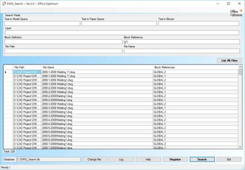 DWG Search screenshot
