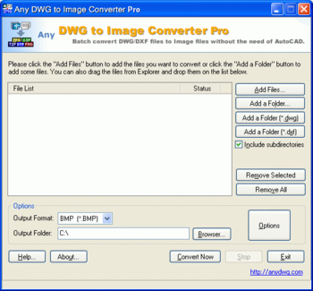 DWG to JPG Converter Pro 2005.1 screenshot