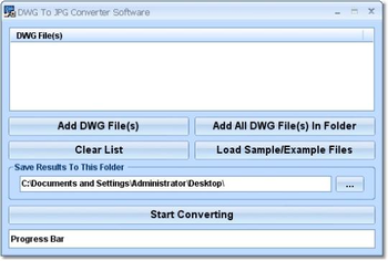 DWG To JPG Converter Software screenshot