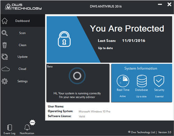 Dws Antivirus 2016 screenshot