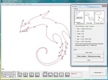 DXF CNC Graphic Optimizer screenshot