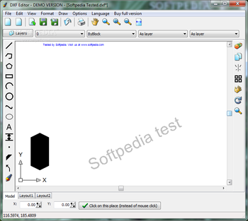 DXF Editor screenshot