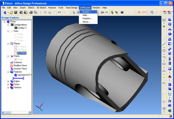 DXF Export for Alibre Design screenshot