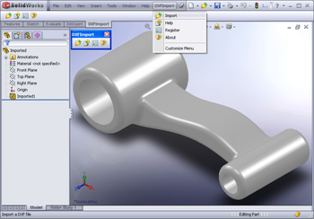 DXF Import for SolidWorks screenshot
