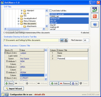 Dxf2Bom screenshot 2