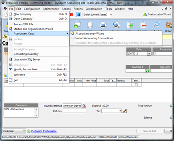 Dynacom Accounting Lite screenshot 9