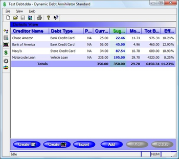Dynamic Debt Annihilator screenshot