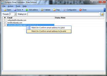 Dynamic Email Validator screenshot