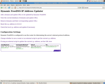 Dynamic Free DNS screenshot