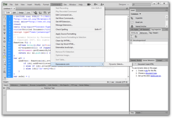 Dynamic Selects for Dreamweaver screenshot