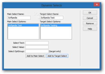Dynamic Selects for Dreamweaver screenshot 2