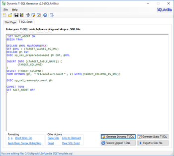 Dynamic T-SQL Generator screenshot