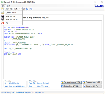 Dynamic T-SQL Generator screenshot 2
