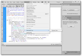 Dynamic Text for Dreamweaver screenshot