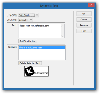 Dynamic Text for Dreamweaver screenshot 2